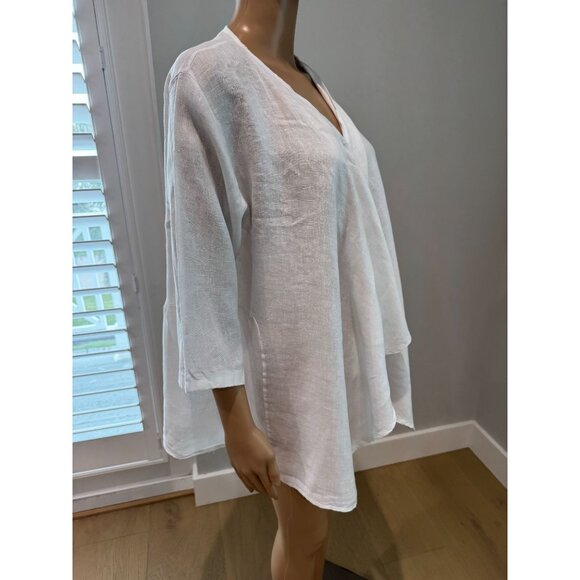 Italian Made 100% Linen Cardigan, size large - Picture 2 of 8